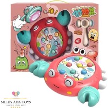 Milky Ada Toys Yengeç Şekilli Köstebek Avı Oyunu  Köstebek Vurma Çekiç Oyunu Hammer 28 cm x 19 cm