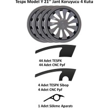 Ayaltes Tespx Tesla Uberturbine 21 Inc Beyaz Jant Koruyucu Özel Kesim Ppf Dahil 4 Jant