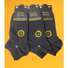 Elite Style Inci Butik Boxer - Erkek Bilek Soket Dikişsiz Ferah Siyah  Çorap 12 ' Li Paket