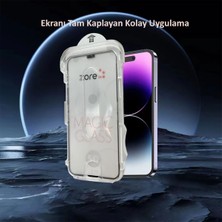 ZORE Apple iPhone 14 Uyumlu Kolay Uygulama Aparatlı 5d Magic Glass Cam Ekran Koruyucu