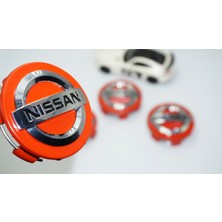 Dk Tuning Nissan Kırmızı Gümüş Jant Göbeği Kapak Seti 60MM