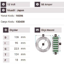 Nursan 130112 Statör 12V 55A Isuzu Nissan Mazda Dar