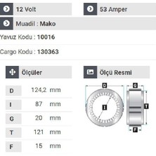 Nursan 110112 Statör 12V 53A Mako Tip 4 Uçlu Em