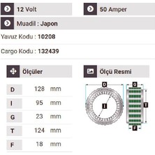 Nursan 130212 Statör 12V 50A Isuzu Mitsubishi Dar