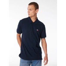 Tommy Jeans Düz Lacivert Erkek Polo T-Shirt DM0DM18314C1G