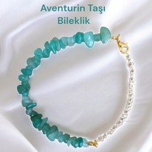 Mga Doğaltaş Aventurin Doğal Taş Bileklik Orijinal Komple Çelik Doğal Kırıktaş Bileklik