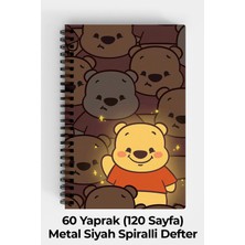 Anime Marketi Winnie The Pooh Tasarımlı A5 Spiralli Sert Kapak Defter 120 Yaprak