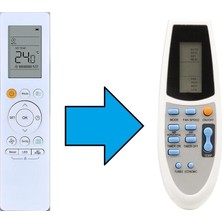 Tayfun Midea Inverter Klima Kumandası-Resimde Sağdaki Gönderilir