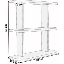 Mokapar Avm Kardelen Çok Amaçlı  Raf Kitaplık Genç Odası  Aksesuarı Oval