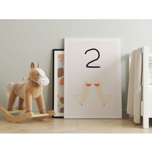 Pegziz Bebek Odası Dekorasyon - 2 Sayısı Minimalist Kanvas Tablo - Çocuk Odası Tablo