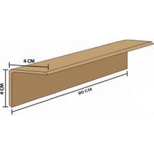 Karton Köşebent Palet Koruyucu Koli Köşe Koruyucu Kraft Köşe 80 cm 25 Adet