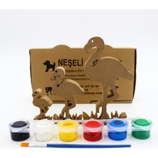 Neşeli Ahşap Ahşap Pelikan Figürü 3 Lü Takım 15CM 10CM 6cm Ahşap Boyama Ürünü.boyama Etkinliği.okul Öncesi