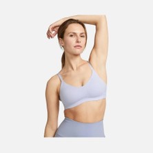 Nike Mor Nike Alate Minimalist Light-Support Padded Kadın Mor Sütyen Bra DM0526