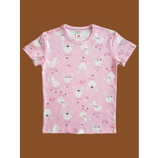 Çamaşır Bahçesi Kısa Kollu Desenli Çocuk Pijama Takım #baskılıçocukpijamatakım #tavşandesenlipijama #çamaşırbahçesi