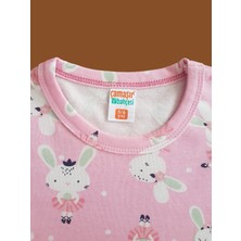 Çamaşır Bahçesi Kısa Kollu Desenli Çocuk Pijama Takım #baskılıçocukpijamatakım #tavşandesenlipijama #çamaşırbahçesi