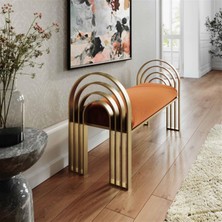 Püff Konsept Giza Gold Metal Bench