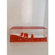 Efna Store Batmayan Kar Taneli Aşk Kalpleri Akvaryum Içinde Lüks Hediyelik,dekorafij Obje, 14X5X4 cm