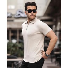 Wenteks Yarım Fermuarlı Polo Yaka T-Shirt