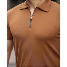 Wenteks Yarım Fermuarlı Polo Yaka T-Shirt