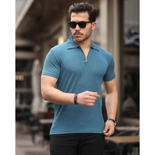 Wenteks Yarım Fermuarlı Polo Yaka T-Shirt