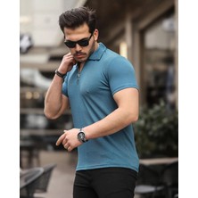 Wenteks Yarım Fermuarlı Polo Yaka T-Shirt