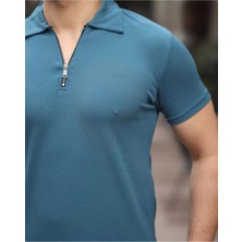 Wenteks Yarım Fermuarlı Polo Yaka T-Shirt