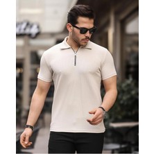 Wenteks Yarım Fermuarlı Polo Yaka T-Shirt