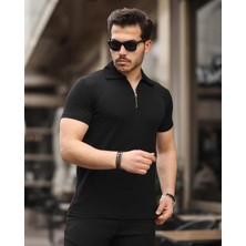 Wenteks Yarım Fermuarlı Polo Yaka T-Shirt