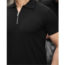 Wenteks Yarım Fermuarlı Polo Yaka T-Shirt