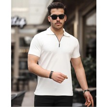 Wenteks Yarım Fermuarlı Polo Yaka T-Shirt