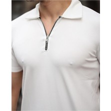 Wenteks Yarım Fermuarlı Polo Yaka T-Shirt