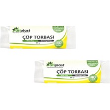 Atiplast Standart Mini Çöp Torbası (Şeffaf) (40X50 Cm) (80 Gr) (Mic:11µ) (Yıldız) (50 Rulo) (1 Koli)