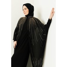 Ahsen Dubaı Abaya Siyah - 2