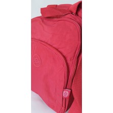 Nas Çanta NS1014 Model Nas Bags Kırmızı Renk Su Geçirmez (Waterproof) Kumaş Sırt Çantası