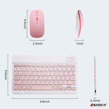 Sneezy Lenovo Tab M11 Tüm Seri Rgb Işıklı Bluetooth & Wireless Türkçe Klavye Mouse Seti