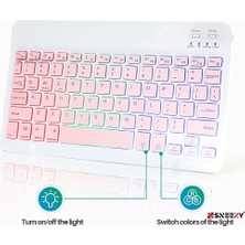 Sneezy Honor Pad 9 Rgb Işıklı Bluetooth & Wireless Türkçe Klavye Mouse Seti