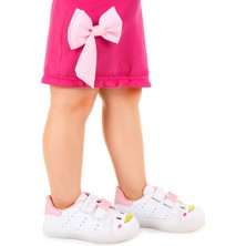Kiko Kids Bart Cırtlı Işıklı Kız Çocuk Spor Ayakkabı Beyaz