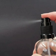 30ML Fısfıs Siyah Sprey Kapaklı Şeffaf Cam Şişe 3 Adet