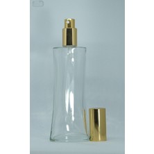 Boş Parfüm Şişesi 100 ml (10 Adet) Sarı Kapak Metal Valf Eyfel Boş Şişe