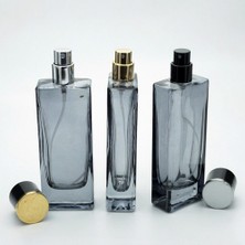 Parfüm Şişesi 50 ml 2 Adet Siyah Boyalı Tower Model