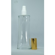 Boş Parfüm Şişesi 100 ml (10 Adet) Sarı Kapak Plastik Valf Eyfel Boş Şişe