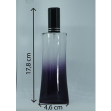 Boş Parfüm Şişesi 100 ml (2 Adet) Siyah Ieyfel Siyah Metal Valf ve Kapak