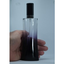 Boş Parfüm Şişesi 100 ml (2 Adet) Siyah Ieyfel Siyah Metal Valf ve Kapak