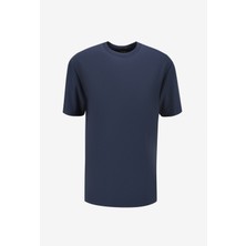 People By Fabrika Bisiklet Yaka Düz Indigo Erkek T-Shirt SPBF4SM-TST5014