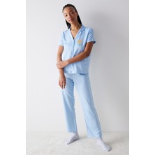 Penti Dahlia Saten Açık Mavi Pijama Takımı