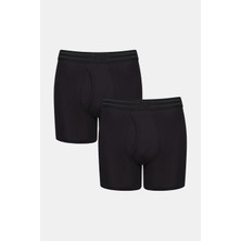 Penti Erkek Siyah 2li Uzun Boxer