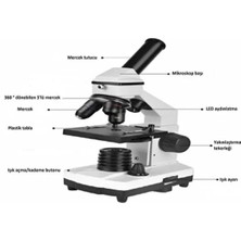 Bnm Okul Laboratuarlarına Uygun Eğitim Mikroskobu 640X Büyütme