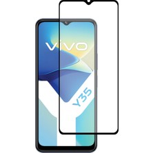 Caseart Vivo Y33S Tam Kaplayan Temperli Ekran Koruyucu Cam