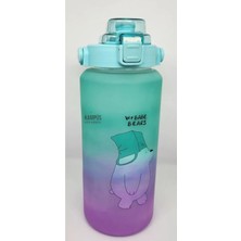 Taros 2000 Ml Yeşil Mor Stickerlı Matara