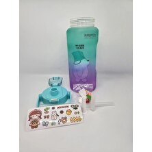 Taros 2000 Ml Yeşil Mor Stickerlı Matara